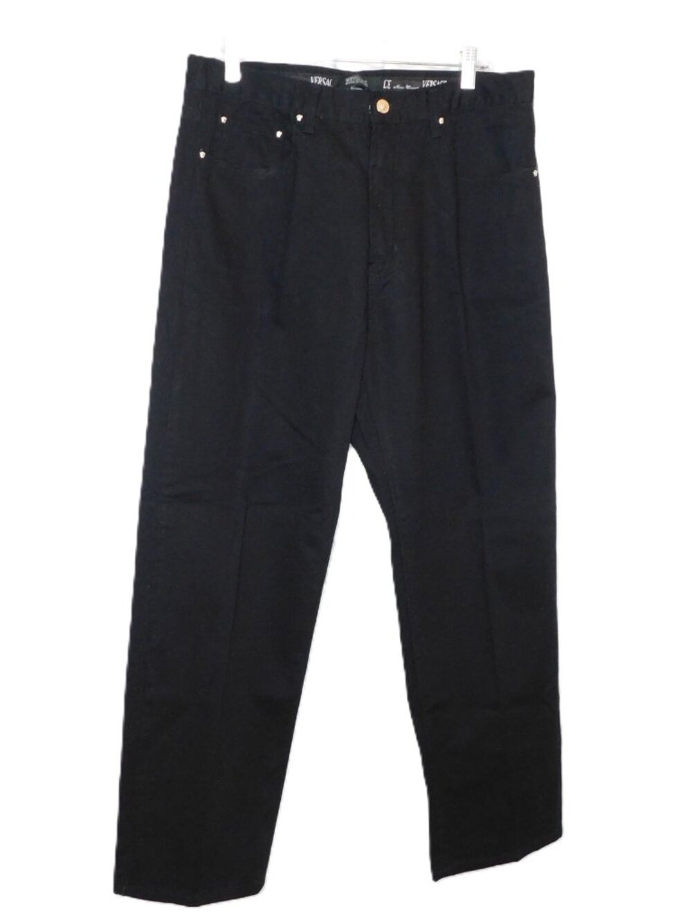 Versace Jeans Couture Black Vintage Straight Leg Jeans | Medusa | EUC | 34 32
